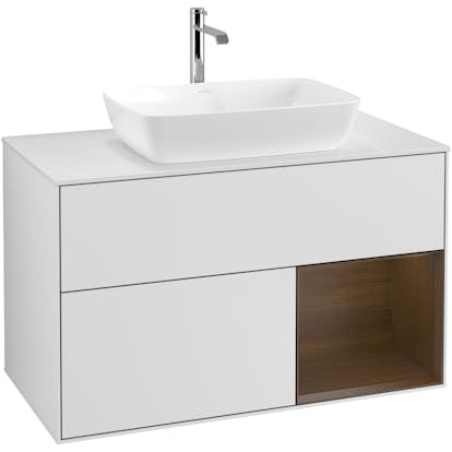 Tvättställsskåp Villeroy & Boch Finion med 2 Lådor Hylla och Bänkskiva för Fristående Tvättställ från Artis & Collaro