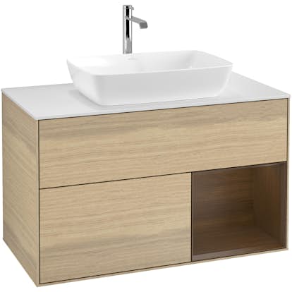 Tvättställsskåp Villeroy & Boch Finion med 2 Lådor Hylla och Bänkskiva för Fristående Tvättställ från Artis & Collaro