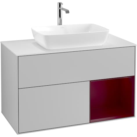 Tvättställsskåp Villeroy & Boch Finion med 2 Lådor Hylla och Bänkskiva för Fristående Tvättställ från Artis & Collaro