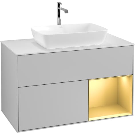 Tvättställsskåp Villeroy & Boch Finion med 2 Lådor Hylla och Bänkskiva för Fristående Tvättställ från Artis & Collaro