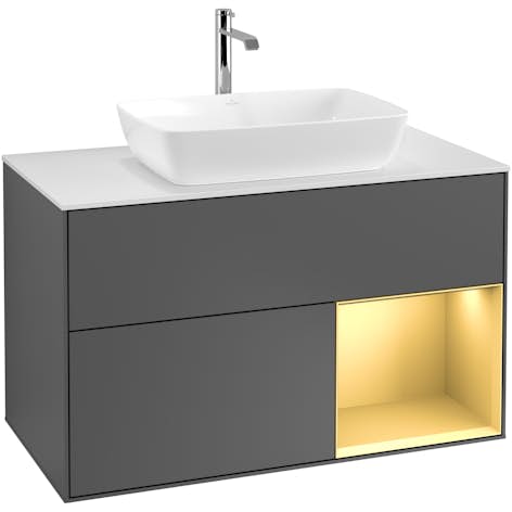 Tvättställsskåp Villeroy & Boch Finion med 2 Lådor Hylla och Bänkskiva för Fristående Tvättställ från Artis & Collaro