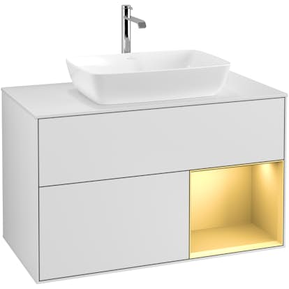 Tvättställsskåp Villeroy & Boch Finion med 2 Lådor Hylla och Bänkskiva för Fristående Tvättställ från Artis & Collaro