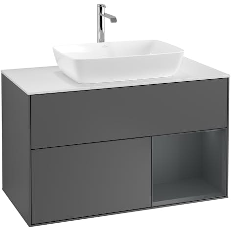 Tvättställsskåp Villeroy & Boch Finion med 2 Lådor Hylla och Bänkskiva för Fristående Tvättställ från Artis & Collaro