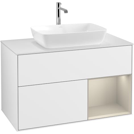 Tvättställsskåp Villeroy & Boch Finion med 2 Lådor Hylla och Bänkskiva för Fristående Tvättställ från Artis & Collaro