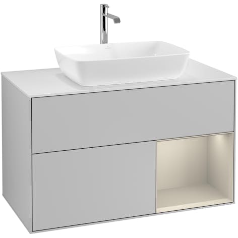 Tvättställsskåp Villeroy & Boch Finion med 2 Lådor Hylla och Bänkskiva för Fristående Tvättställ från Artis & Collaro