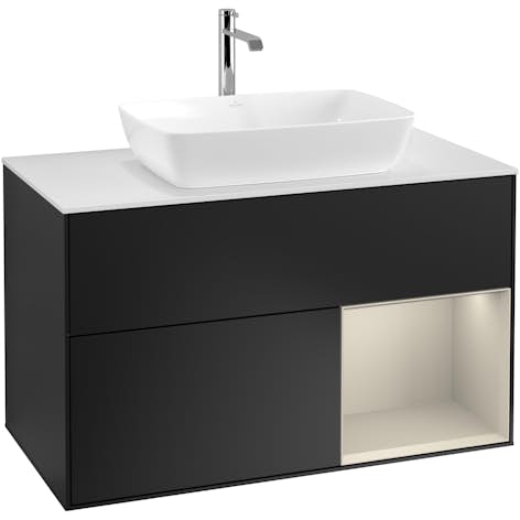 Tvättställsskåp Villeroy & Boch Finion med 2 Lådor Hylla och Bänkskiva för Fristående Tvättställ från Artis & Collaro