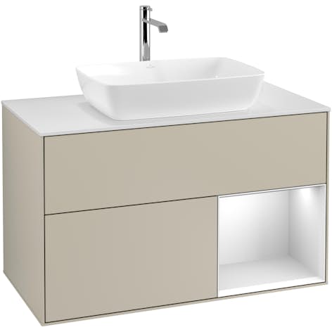 Tvättställsskåp Villeroy & Boch Finion med 2 Lådor Hylla och Bänkskiva för Fristående Tvättställ från Artis & Collaro