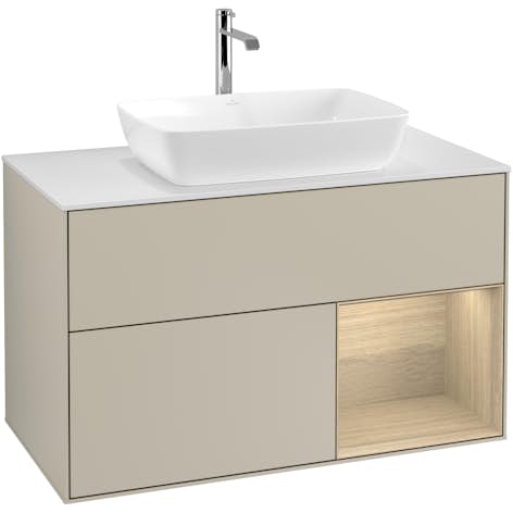 Tvättställsskåp Villeroy & Boch Finion med 2 Lådor Hylla och Bänkskiva för Fristående Tvättställ från Artis & Collaro