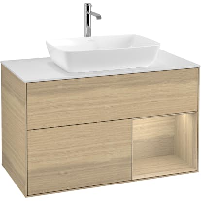 Tvättställsskåp Villeroy & Boch Finion med 2 Lådor Hylla och Bänkskiva för Fristående Tvättställ från Artis & Collaro