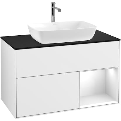 Tvättställsskåp Villeroy & Boch Finion med 2 Lådor Hylla och Bänkskiva för Fristående Tvättställ från Artis & Collaro