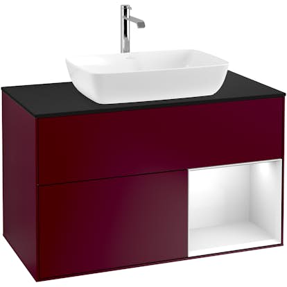 Tvättställsskåp Villeroy & Boch Finion med 2 Lådor Hylla och Bänkskiva för Fristående Tvättställ från Artis & Collaro