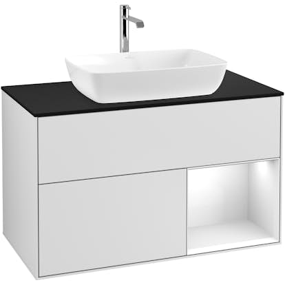Tvättställsskåp Villeroy & Boch Finion med 2 Lådor Hylla och Bänkskiva för Fristående Tvättställ från Artis & Collaro