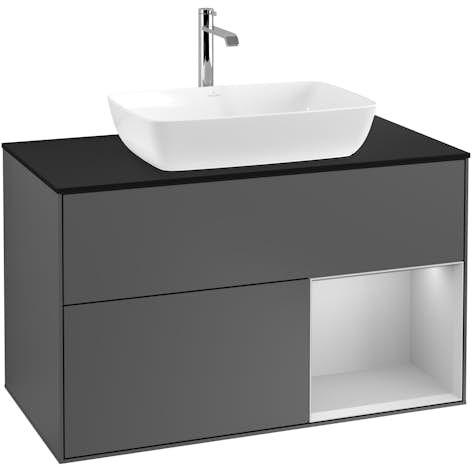 Tvättställsskåp Villeroy & Boch Finion med 2 Lådor Hylla och Bänkskiva för Fristående Tvättställ från Artis & Collaro
