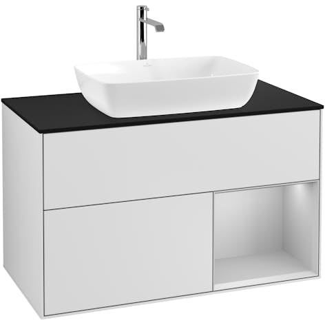 Tvättställsskåp Villeroy & Boch Finion med 2 Lådor Hylla och Bänkskiva för Fristående Tvättställ från Artis & Collaro