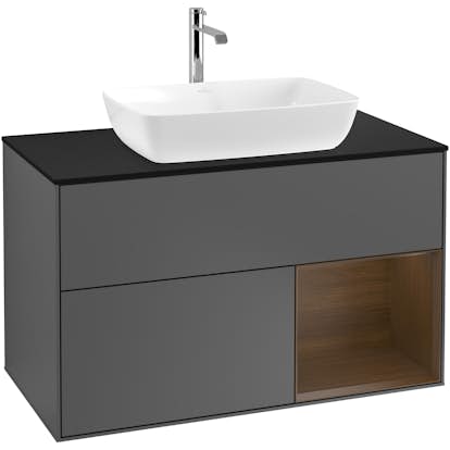 Tvättställsskåp Villeroy & Boch Finion med 2 Lådor Hylla och Bänkskiva för Fristående Tvättställ från Artis & Collaro
