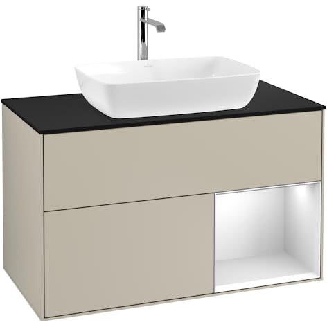 Tvättställsskåp Villeroy & Boch Finion med 2 Lådor Hylla och Bänkskiva för Fristående Tvättställ från Artis & Collaro
