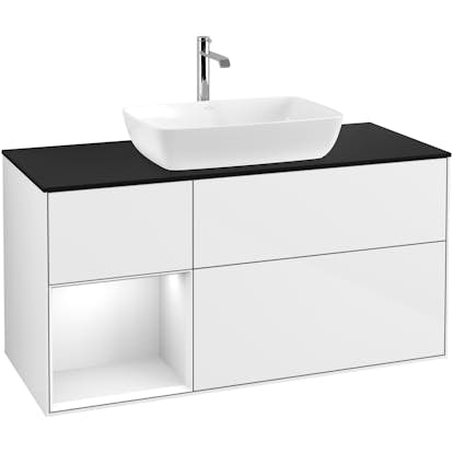 Tvättställsskåp Villeroy & Boch Finion med 3 Lådor Hylla och Bänkskiva för Fristående Tvättställ från Artis & Collaro