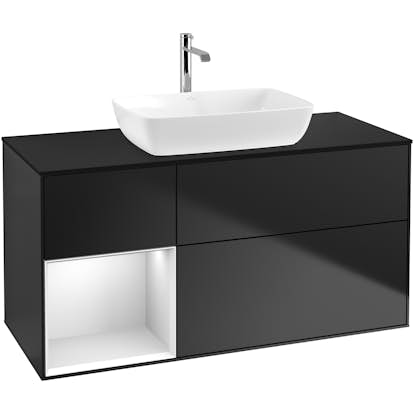 Tvättställsskåp Villeroy & Boch Finion med 3 Lådor Hylla och Bänkskiva för Fristående Tvättställ från Artis & Collaro
