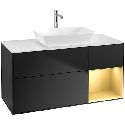 Tvättställsskåp Villeroy & Boch Finion med 3 Lådor Hylla och Bänkskiva för Fristående Tvättställ från Artis & Collaro