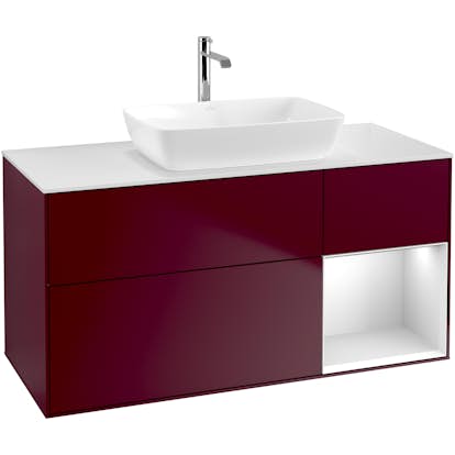 Tvättställsskåp Villeroy & Boch Finion med 3 Lådor Hylla och Bänkskiva för Fristående Tvättställ från Artis & Collaro