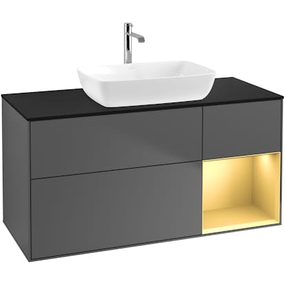 Tvättställsskåp Villeroy & Boch Finion med 3 Lådor Hylla och Bänkskiva för Fristående Tvättställ från Artis & Collaro