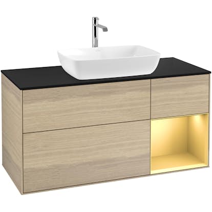 Tvättställsskåp Villeroy & Boch Finion med 3 Lådor Hylla och Bänkskiva för Fristående Tvättställ från Artis & Collaro