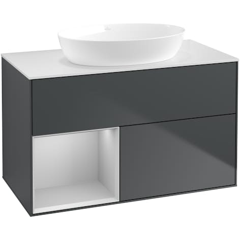 Tvättställsskåp Villeroy & Boch Finion med 2 Lådor Hylla och Bänkskiva för Fristående Tvättställ från Artis & Collaro