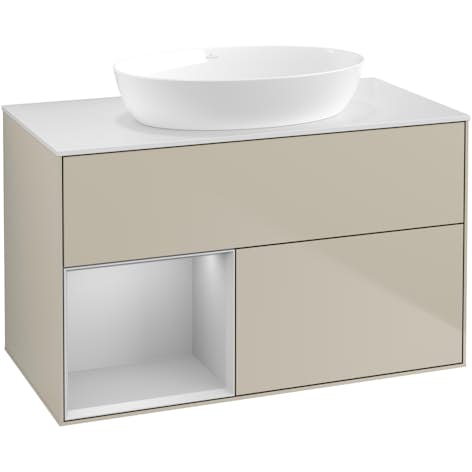 Tvättställsskåp Villeroy & Boch Finion med 2 Lådor Hylla och Bänkskiva för Fristående Tvättställ från Artis & Collaro