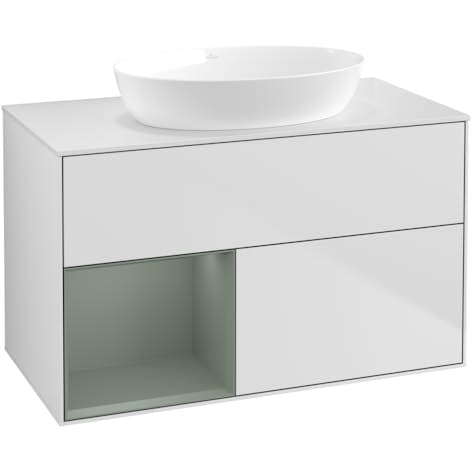 Tvättställsskåp Villeroy & Boch Finion med 2 Lådor Hylla och Bänkskiva för Fristående Tvättställ från Artis & Collaro