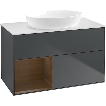 Tvättställsskåp Villeroy & Boch Finion med 2 Lådor Hylla och Bänkskiva för Fristående Tvättställ från Artis & Collaro