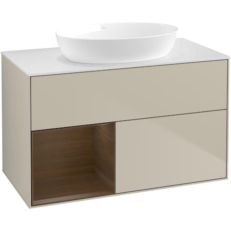 Tvättställsskåp Villeroy & Boch Finion med 2 Lådor Hylla och Bänkskiva för Fristående Tvättställ från Artis & Collaro