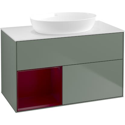 Tvättställsskåp Villeroy & Boch Finion med 2 Lådor Hylla och Bänkskiva för Fristående Tvättställ från Artis & Collaro