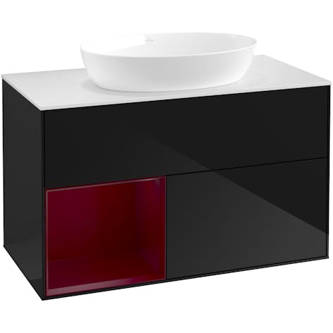 Tvättställsskåp Villeroy & Boch Finion med 2 Lådor Hylla och Bänkskiva för Fristående Tvättställ från Artis & Collaro