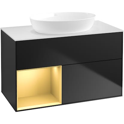 Tvättställsskåp Villeroy & Boch Finion med 2 Lådor Hylla och Bänkskiva för Fristående Tvättställ från Artis & Collaro