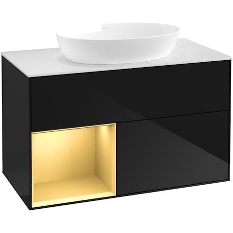 Tvättställsskåp Villeroy & Boch Finion med 2 Lådor Hylla och Bänkskiva för Fristående Tvättställ från Artis & Collaro