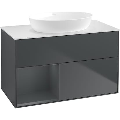 Tvättställsskåp Villeroy & Boch Finion med 2 Lådor Hylla och Bänkskiva för Fristående Tvättställ från Artis & Collaro