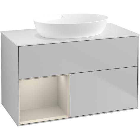 Tvättställsskåp Villeroy & Boch Finion med 2 Lådor Hylla och Bänkskiva för Fristående Tvättställ från Artis & Collaro