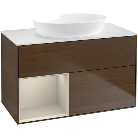 Tvättställsskåp Villeroy & Boch Finion med 2 Lådor Hylla och Bänkskiva för Fristående Tvättställ från Artis & Collaro