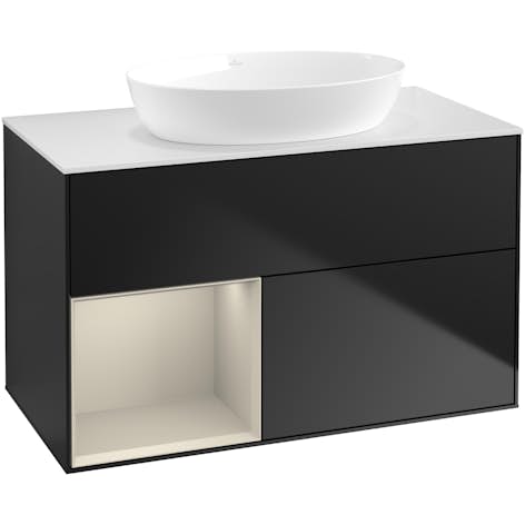 Tvättställsskåp Villeroy & Boch Finion med 2 Lådor Hylla och Bänkskiva för Fristående Tvättställ från Artis & Collaro