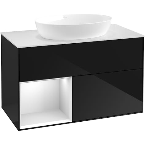 Tvättställsskåp Villeroy & Boch Finion med 2 Lådor Hylla och Bänkskiva för Fristående Tvättställ från Artis & Collaro