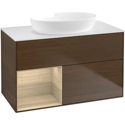 Tvättställsskåp Villeroy & Boch Finion med 2 Lådor Hylla och Bänkskiva för Fristående Tvättställ från Artis & Collaro