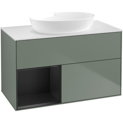 Tvättställsskåp Villeroy & Boch Finion med 2 Lådor Hylla och Bänkskiva för Fristående Tvättställ från Artis & Collaro