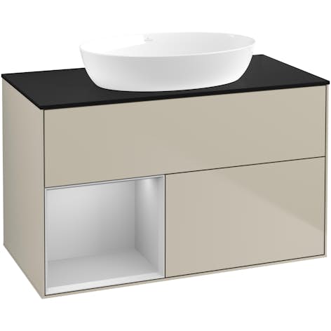 Tvättställsskåp Villeroy & Boch Finion med 2 Lådor Hylla och Bänkskiva för Fristående Tvättställ från Artis & Collaro