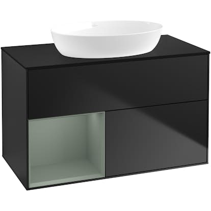 Tvättställsskåp Villeroy & Boch Finion med 2 Lådor Hylla och Bänkskiva för Fristående Tvättställ från Artis & Collaro