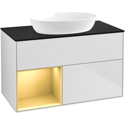 Tvättställsskåp Villeroy & Boch Finion med 2 Lådor Hylla och Bänkskiva för Fristående Tvättställ från Artis & Collaro
