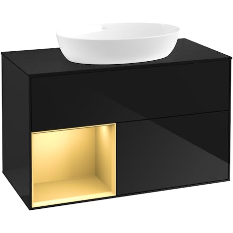 Tvättställsskåp Villeroy & Boch Finion med 2 Lådor Hylla och Bänkskiva för Fristående Tvättställ från Artis & Collaro