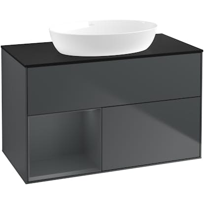 Tvättställsskåp Villeroy & Boch Finion med 2 Lådor Hylla och Bänkskiva för Fristående Tvättställ från Artis & Collaro