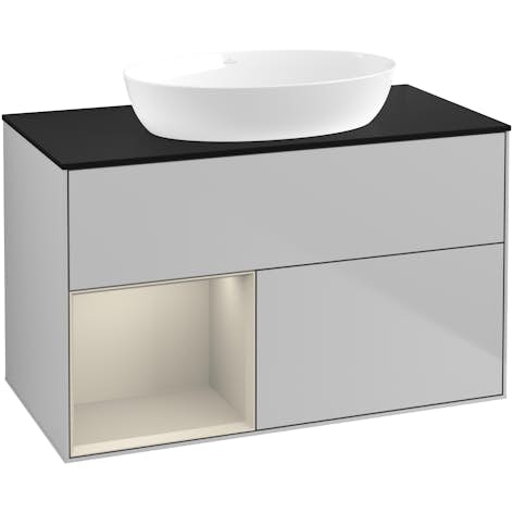 Tvättställsskåp Villeroy & Boch Finion med 2 Lådor Hylla och Bänkskiva för Fristående Tvättställ från Artis & Collaro
