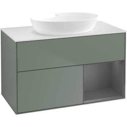 Tvättställsskåp Villeroy & Boch Finion med 2 Lådor Hylla och Bänkskiva för Fristående Tvättställ från Artis & Collaro