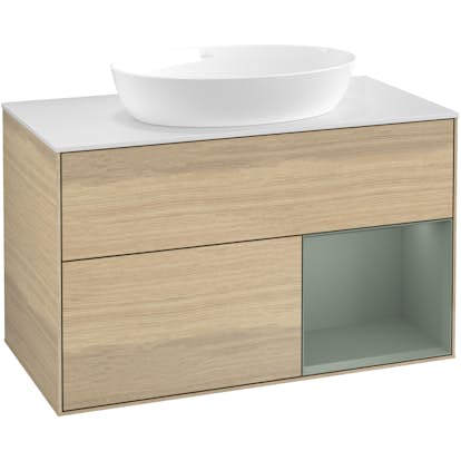 Tvättställsskåp Villeroy & Boch Finion med 2 Lådor Hylla och Bänkskiva för Fristående Tvättställ från Artis & Collaro